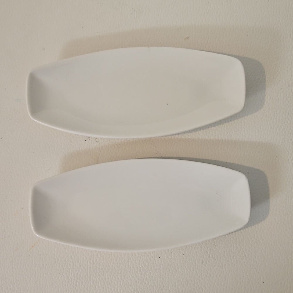Pair Of Schonwald White Ceramic Serving Dishes, Small